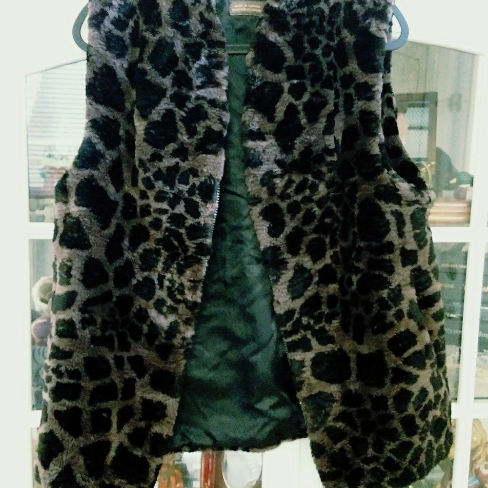 Faux Fur Leopard Fur Vest